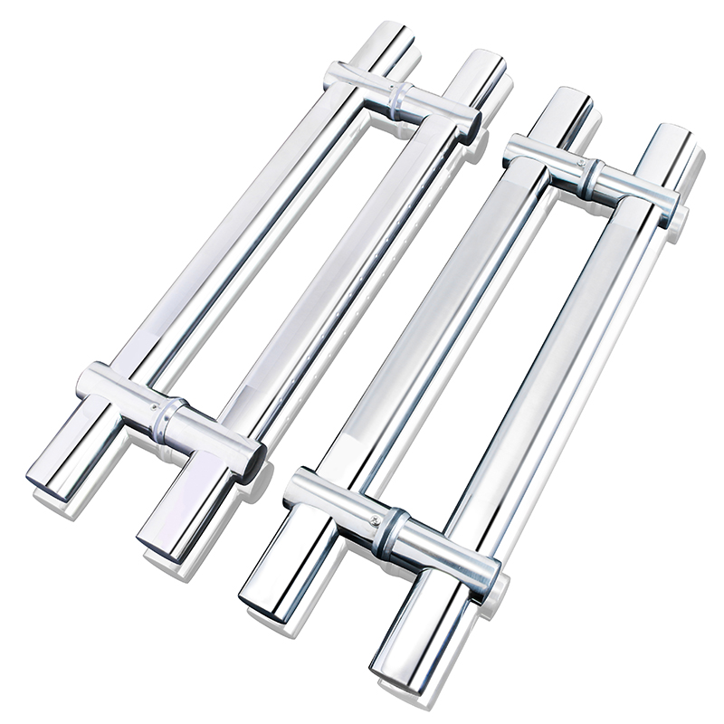 玻璃门拉手加厚不锈钢门v把手大拉手可调孔距大门扶手包邮