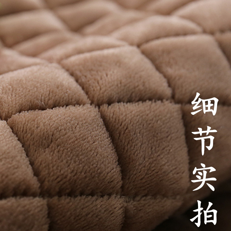 冬季欧式毛绒沙发垫布艺真皮防滑法兰绒纯色沙发巾U套全包贵妃定