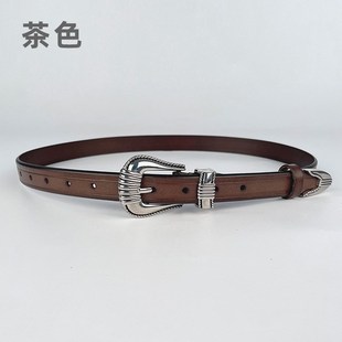 头层牛皮复古女款真皮腰带休闲裤牛仔裤高级感女韩版时尚女士皮带