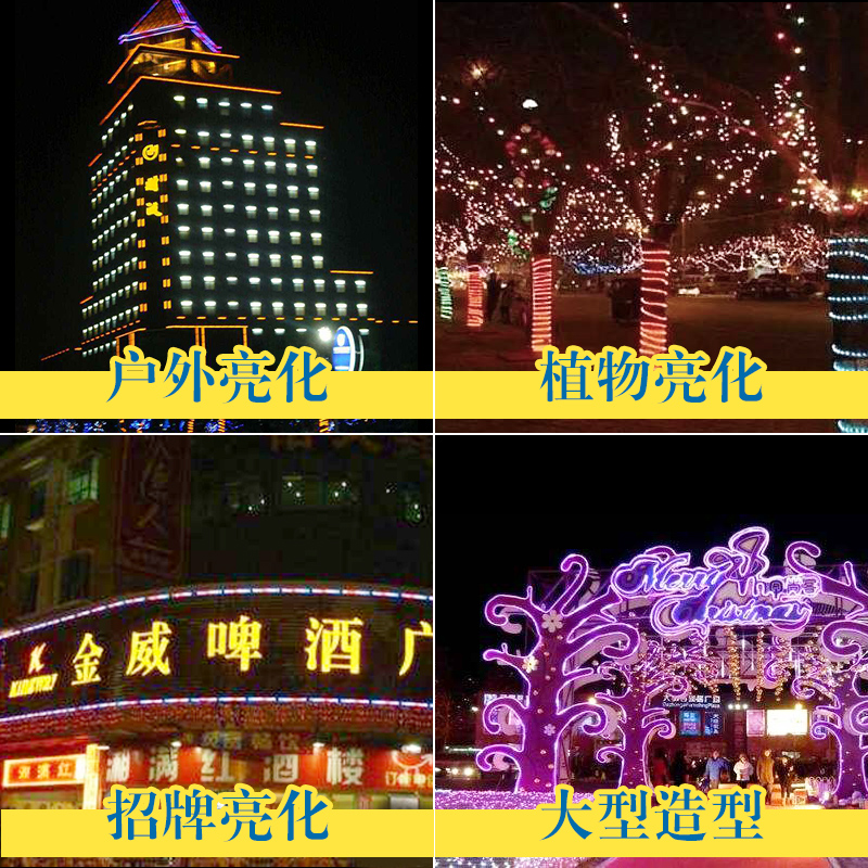 12v柔性灯带led贴片防水软灯条霓虹灯七彩变色硅胶户外夜市地摊灯