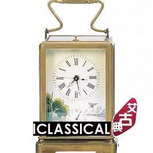 机械座钟 钟表 欧式 古典 法国四功能皮套钟 仿古