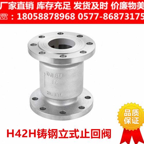 H42H-16C/25C铸钢WCB立式止回阀/升降式止回阀/DN65 80 100 150