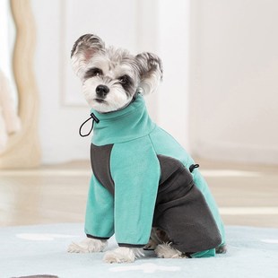 狗狗衣服秋冬泰迪比熊约克夏宠物小型犬胸围可调奥利绒公狗四脚衣