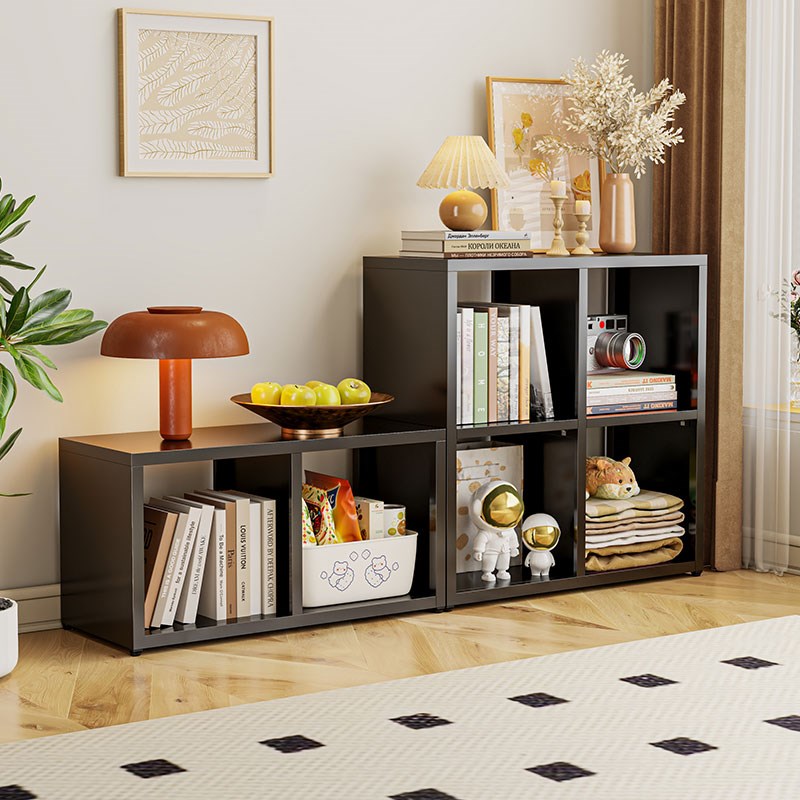 钢制书柜卡莱克格子柜书架自由组合落地置物架P铁艺靠墙收纳储物