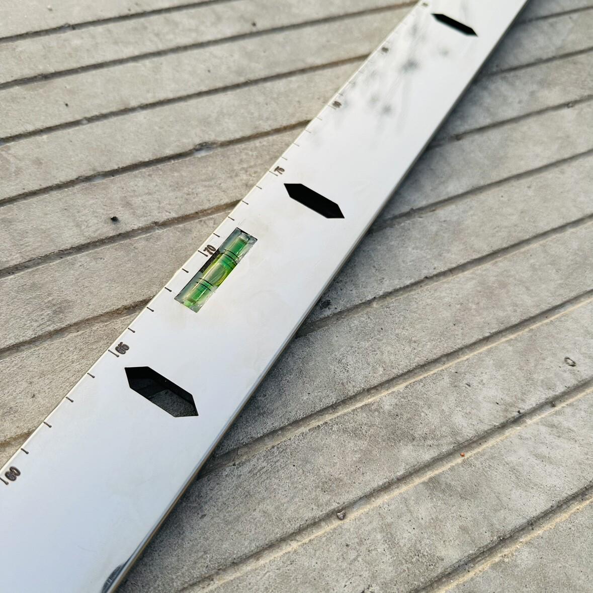 巧致不锈钢水平直尺水电工家装定位划线加长水平尺V平衡尺靠尺子*