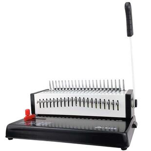 S328胶圈夹条装订机夹条带抽刀装订机梳式装订机胶圈21孔打孔机