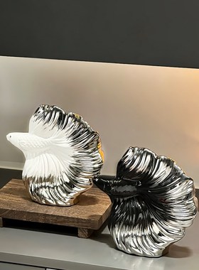 创意锦鲤鱼摆件轻奢高q档高级感家居客厅玄关电视柜酒柜桌面装饰