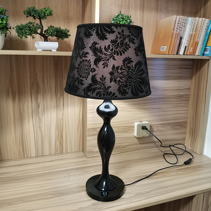 后现代简约黑色台灯卧室床头创意时E尚装饰立式书房客厅中式落地