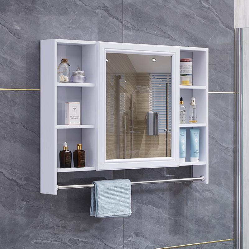 卫生间浴室镜柜挂墙式防水储物收纳柜F镜箱洗手间带置物架梳妆镜