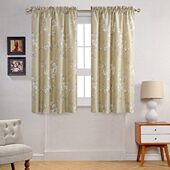 中式 半帘田园涤纶加厚防水防霉卫生间小窗帘干湿分离隔断帘门帘