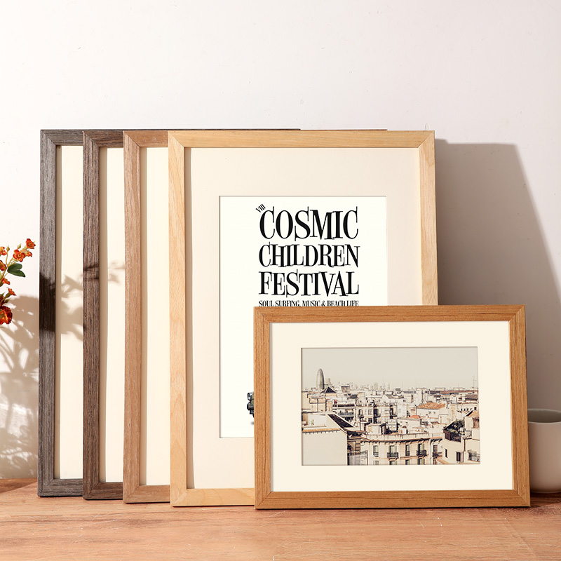 实木画框装裱木质相框挂墙四4k8k八开水G彩素描a3a4纸油画框架18