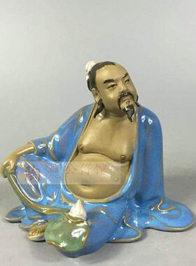 陶瓷工艺品石湾公仔家居装饰品礼品客厅小摆件茂叔爱莲周敦颐促销