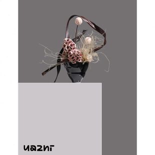 摆件 样板间售楼处家居软装 花小只 现代简约黑色几何陶瓷花器飛天