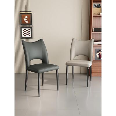 适用意式极简餐椅客厅家用靠背椅子2025新款餐厅现代餐桌椅麻将洽
