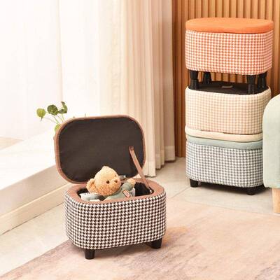 适用多功能储物凳客厅家用小凳子网红收纳凳沙发脚踏凳卧室矮凳换