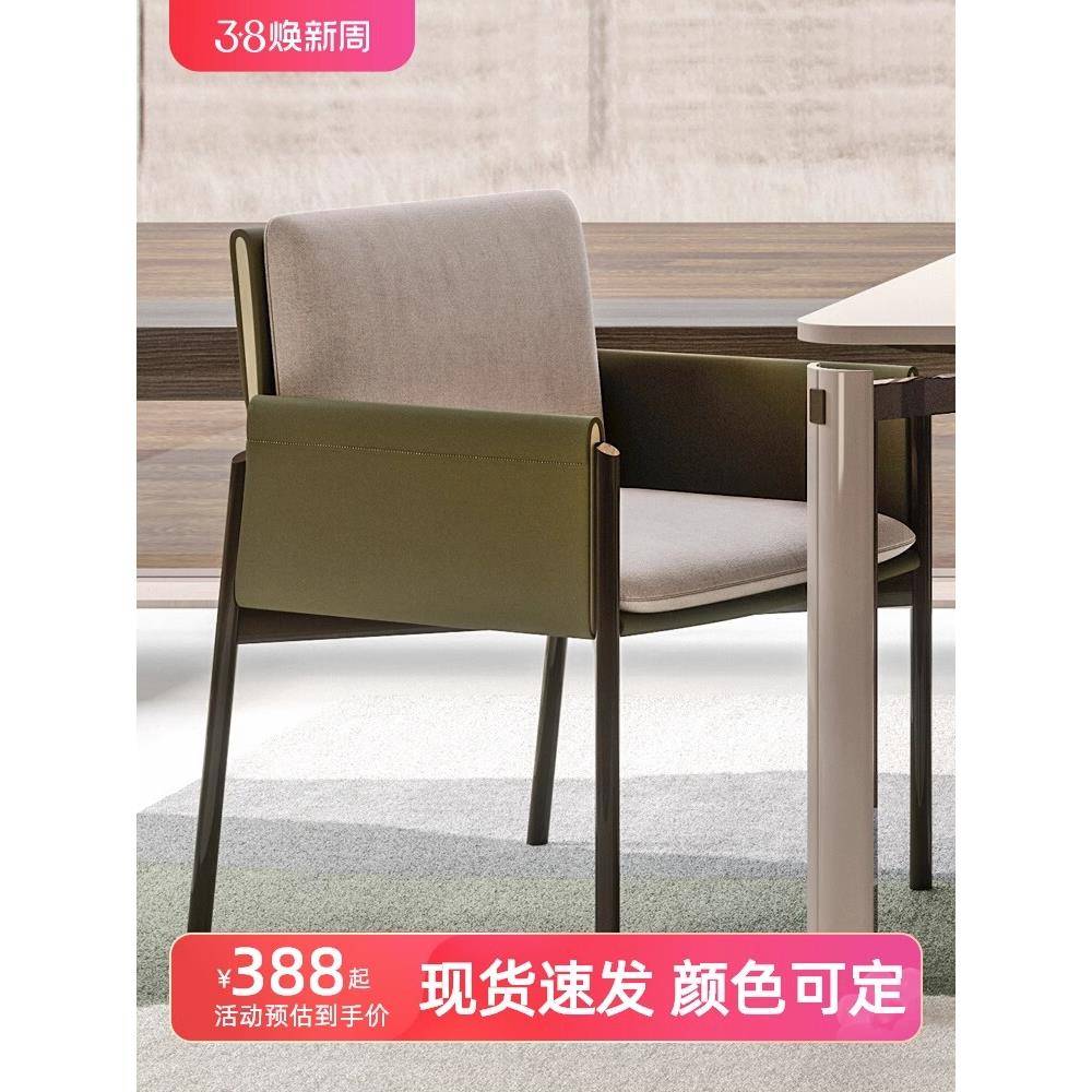 新款餐椅家用意式轻奢现代简约餐厅咖啡厅洽谈接待设计师软包椅子