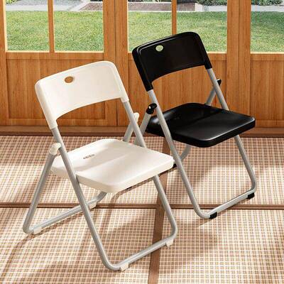 适用简易塑料折叠椅家用办公椅会议椅电脑椅培训椅靠背椅可携式折