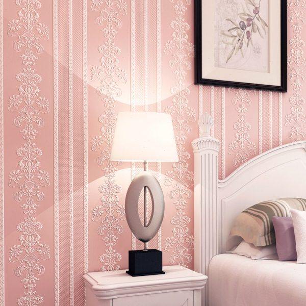 欧式简约立体加厚条纹无纺布墙纸客厅卧室沙发电视背景墙壁纸满铺