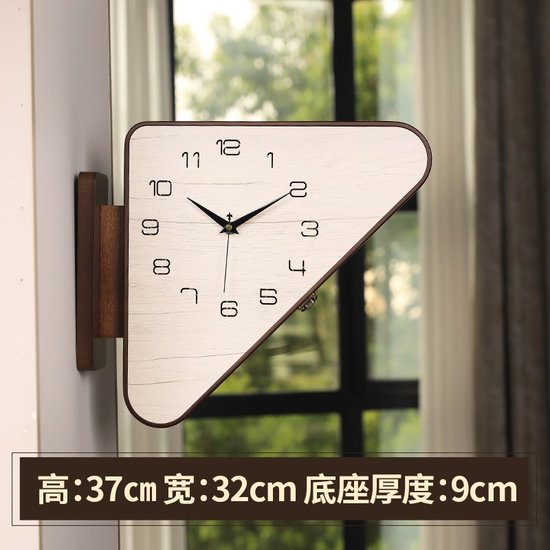 现代简约客厅挂钟2025新款双面转角挂钟J钟表侧挂挂墙时钟高级大