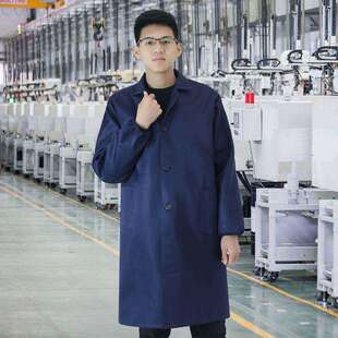工作服大褂男套褂衣长款成人护新款挂服女围裙罩衣汽修定制蓝劳保