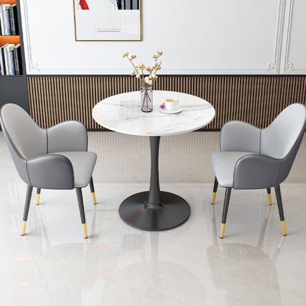 商务接待洽谈桌椅组合一桌二椅岩板小圆桌两椅三件套阳台休闲桌椅,住宅家具,岩板餐桌,淘宝优惠券,粉丝福利购,淘宝优惠卷