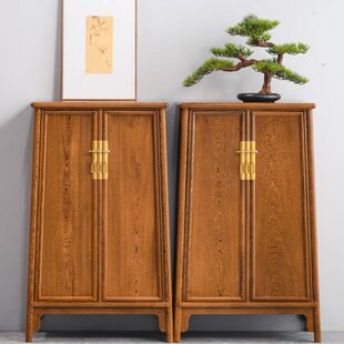 鸡翅木圆角柜藏宝书柜斗柜玄关柜全实木中式红木小储物收纳柜家用