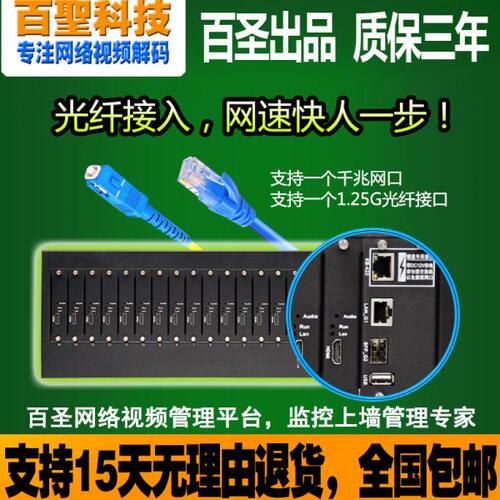 36画面4屏跨屏漫游H.265网络高清解码矩阵可替换海康大华解码器