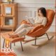摇椅阳台贵妃躺椅大人家用休闲椅网红懒人单人沙发椅子轻奢摇摇椅