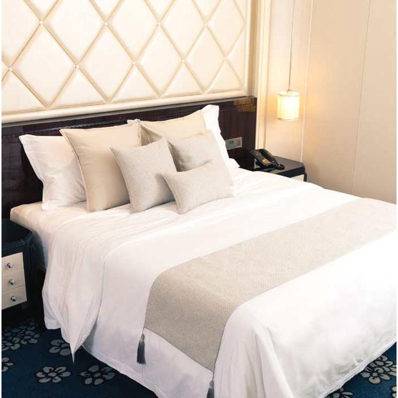 床尾巾 床旗 欧式现代s简约纯色酒店宾馆民宿客栈床上装饰用品时