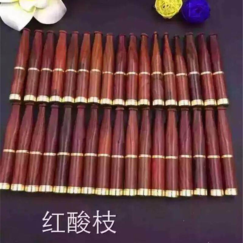 红木双重过滤烟嘴檀木烟嘴木质工艺品烟具循环过滤烟杆