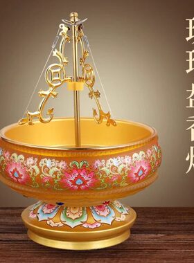 托盘香琉璃香盘香座支撑架香薰盘香架24供佛小家用塔香支架时盘炉