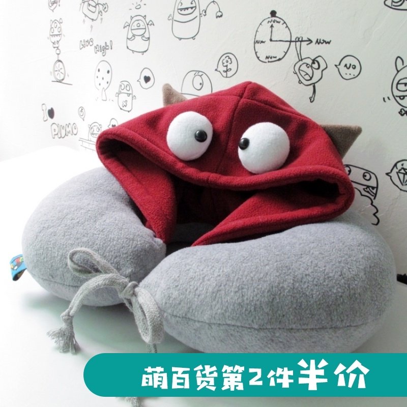 PLUMO皮洛姆可爱连帽U型枕卡通护颈枕午睡旅行枕U卡通头枕 U猫猫,床上用品,U型枕/便携枕,淘宝优惠券,粉丝福利购,淘宝优惠卷