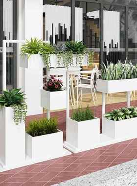 餐厅室内HKY24031架户v外创意花隔断艺花箱防铁锈金属花槽组合摆