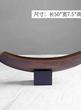 新中式复古禅意船型雕塑摆件客厅电视柜售楼处玄关别墅家居装饰品