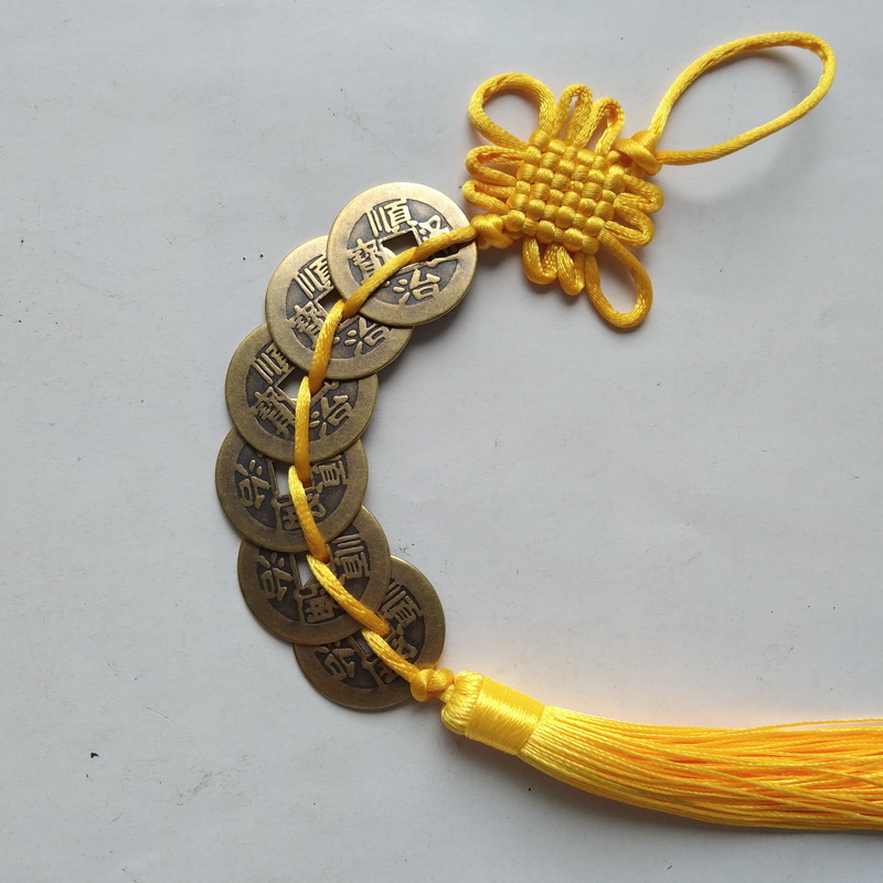 古钱币招财中式六帝o钱顺治铜钱康熙雍正乾隆嘉庆道光古币随身摆