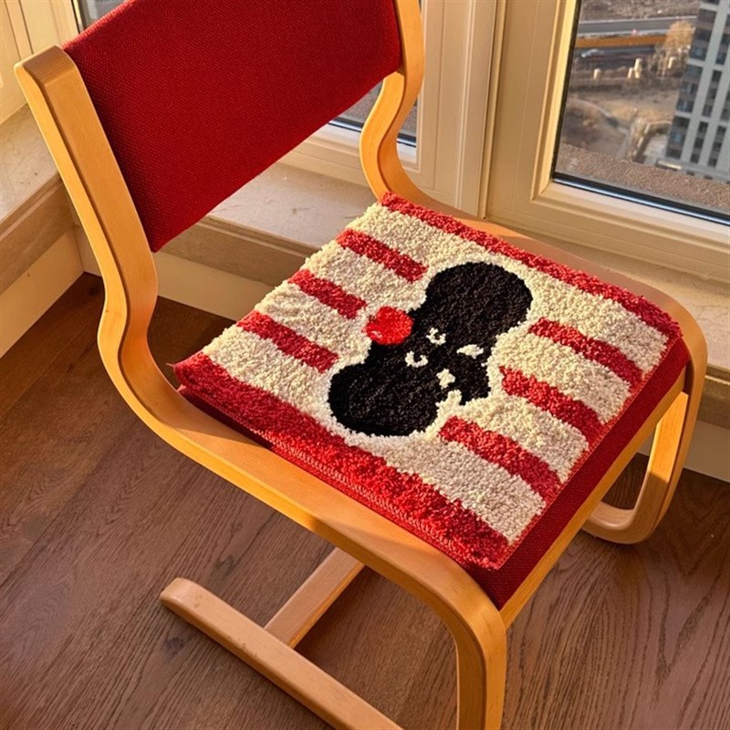 坐垫椅垫厚植绒坐垫卡通办公沙发隔凉保暖坐垫S防滑椅子汽车坐垫