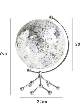 现代创意透明地球仪办公室书房桌面高级感艺术家居客X厅装饰品摆