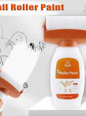 橙色墙面大滚刷修补漆水性净味乳胶漆涂鸦遮盖墙面滚筒漆