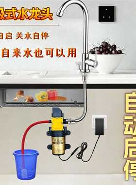 自吸水龙头没有自来水洗菜上水器自动供水泵厨房家用不锈钢水龙头