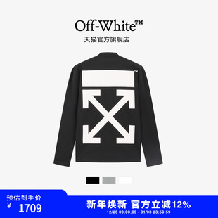纯棉宽松重磅印花圆领上衣男女同款 off t恤新款 再续长袖 white经典