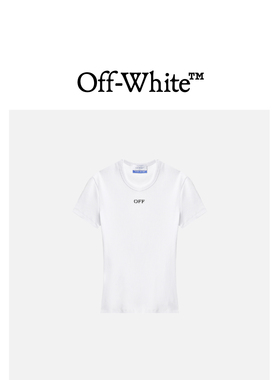 OFF-WHITE c/o VIRGIL ABLOH™女装纯色修身圆领短袖T恤650110X