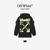 OFF 假两件叠层连帽卫衣 新款 WHITE™ 情侣装