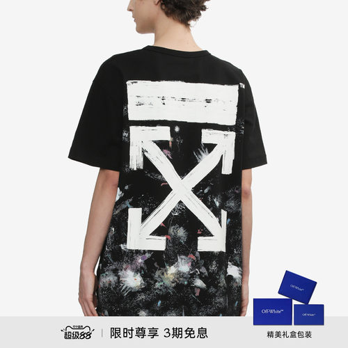 OFF-WHITE™ 情侣装新款涂鸦效果宽松短袖T恤