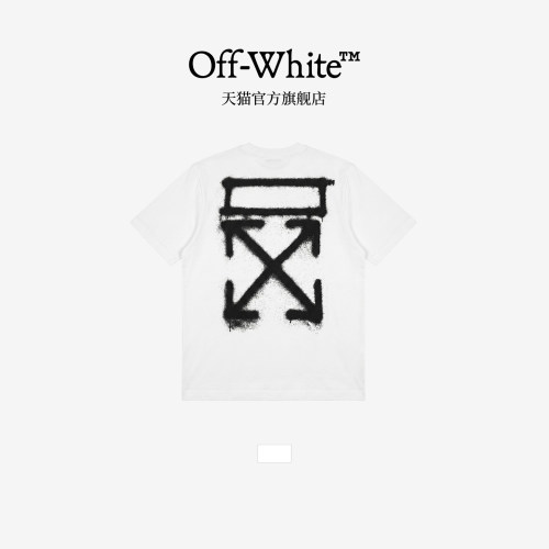 OFF-WHITE™情侣装新款圆领短袖T恤酷感街潮双箭头图案装饰半袖