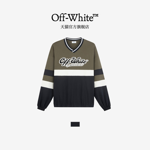 OFF-WHITE™情侣V领长袖T恤