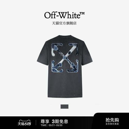 OFF-WHITE™情侣装新款宽松短袖T恤时尚街潮双箭头图案装饰半袖