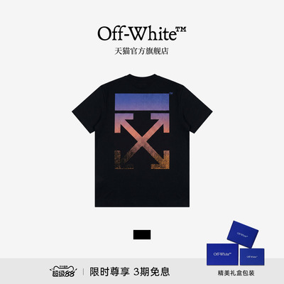 OFF-WHITE™情侣装新款圆领短袖T恤潮酷街头双箭头图案装饰半袖