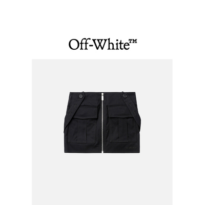 OFF-WHITE c/o VIRGIL ABLOH™女装饰拉链半身裙修身工装短裙