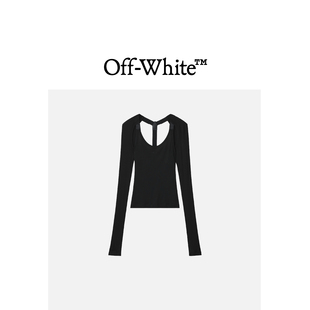VIRGIL ABLOH™女装 OFF 露背长袖 修身 上衣0010XO WHITE