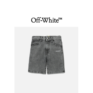 VIRGIL ABLOH™童装 OFF 水洗直筒裤 牛仔短裤 YCD100MI WHITE